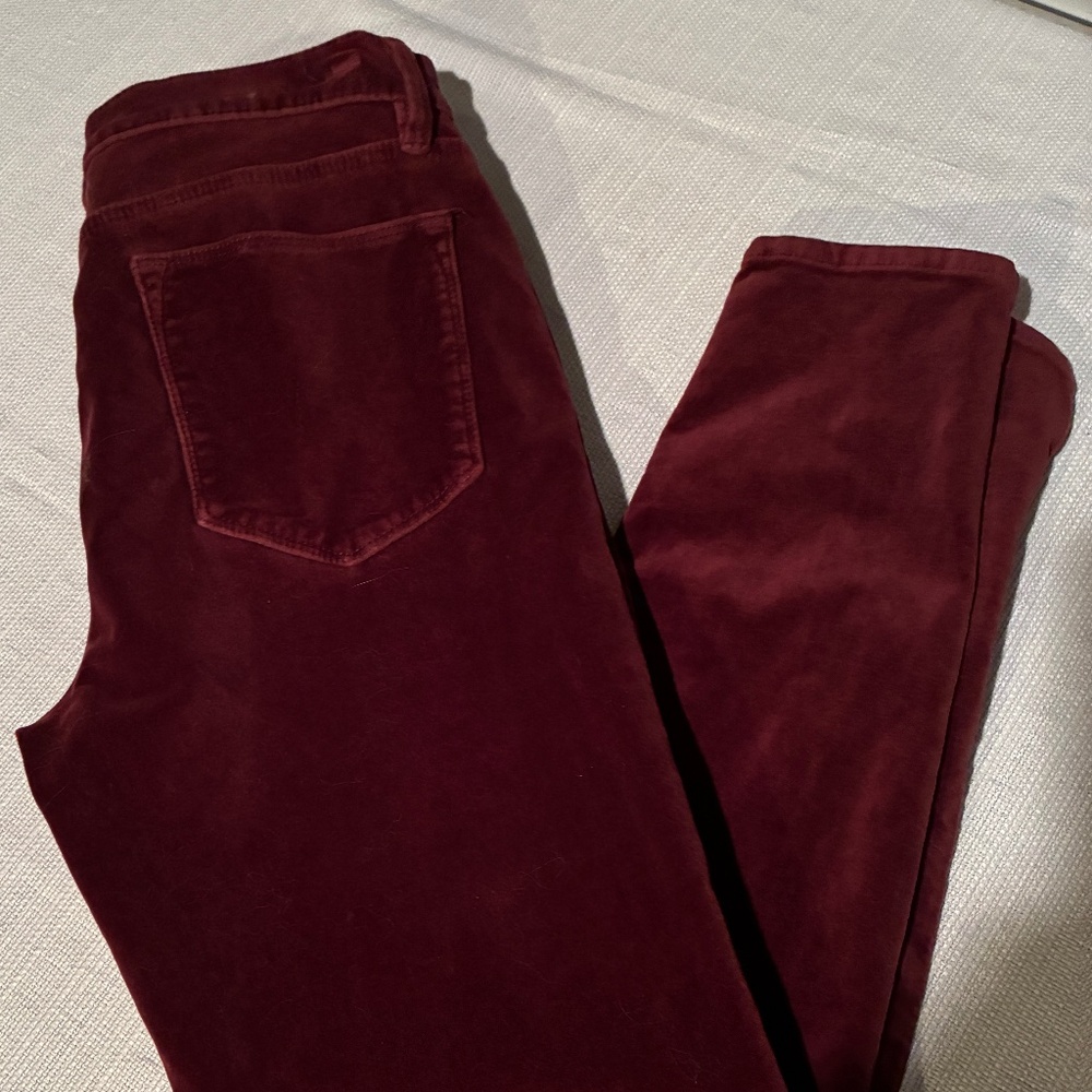 FRAME Denim Le High Skinny Size 29 Velvet Pants Pinot tiny flaw
